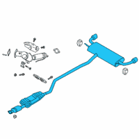 OEM 2022 Lincoln Nautilus Muffler & Pipe Diagram - K2GZ-5F250-P