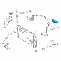 OEM 1995 Chevrolet Cavalier Adapter-Engine Water Outlet Diagram - 10221772