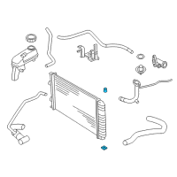 OEM 1997 Chevrolet Cavalier Mount, Radiator Upper Diagram - 22581509