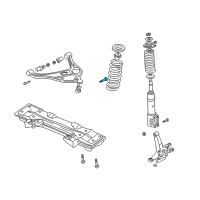 OEM Chevrolet Tracker Bolt, Front Lower Control Arm Diagram - 96057595