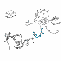 OEM 2009 GMC Canyon Cable Asm, Battery Negative(W/ Rvc Sensor)(41"Long) Diagram - 19116221