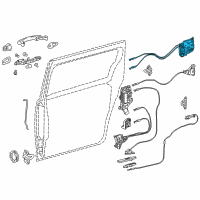 OEM 2013 Toyota Sienna Lock Assembly Diagram - 69300-08021