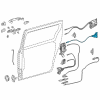 OEM 2011 Toyota Sienna Lock Assembly Diagram - 69340-08040