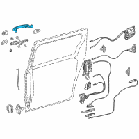 OEM 2015 Toyota Sienna Handle, Outside Diagram - 69230-08040-A0