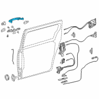 OEM 2017 Toyota Sienna Handle, Outside Diagram - 69230-08040-A0