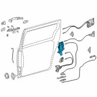 OEM 2015 Toyota Sienna Handle, Inside Diagram - 69070-08050-B0