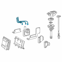 OEM Chevrolet Astro Wire Set, Spark Plug Diagram - 19351573