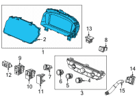 OEM 2022 Honda Civic METER, COMBINATION Diagram - 78100-T21-A23
