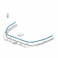 OEM 2011 Buick LaCrosse Weatherstrip Asm-Hood Front Diagram - 25859681