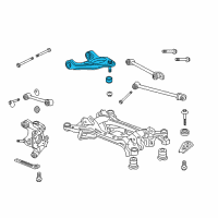 OEM 2013 Honda Accord Arm Complete, Upper Right Rear Diagram - 52510-T2A-A00