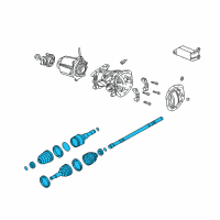 OEM Mercury Mariner Axle Shaft Assembly Diagram - 5L8Z-4234-BC