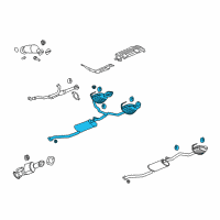 OEM 2009 Chevrolet Traverse Muffler & Pipe Diagram - 22757001