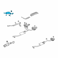 OEM 2010 Buick Enclave Converter & Pipe Diagram - 15903506