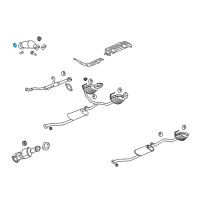 OEM 2009 Chevrolet Traverse Converter & Pipe Seal Diagram - 10360721