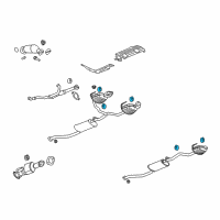 OEM 2010 GMC Acadia Intermed Pipe Insulator Diagram - 15287606