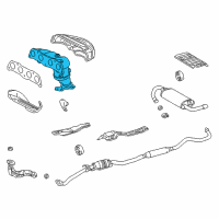 OEM Pontiac Vibe Exhaust Manifold (W/3Way Catalytic Converter) Diagram - 88971578