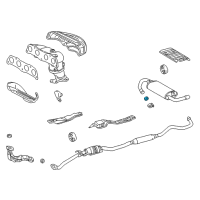 OEM Pontiac Muffler & Pipe Gasket Diagram - 88969138