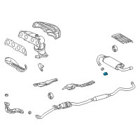 OEM Pontiac Vibe Muffler & Pipe Clamp Diagram - 88969142