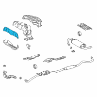 OEM 2000 Chevrolet Prizm Gasket, Exhaust Manifold Diagram - 88972635