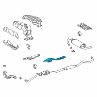 OEM Pontiac Vibe Shield, Exhaust Pipe Heat Diagram - 88970841
