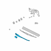 OEM 2008 Honda Pilot Arm, Rear Wiper Diagram - 76720-S9V-A01