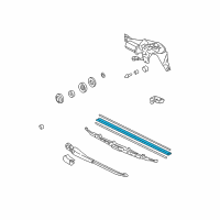 OEM 2015 Acura RDX Rubber, Blade (350MM) Diagram - 76632-S2K-004