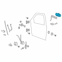 OEM 2005 Ford Expedition Handle, Outside Diagram - 9L1Z-7822405-AA