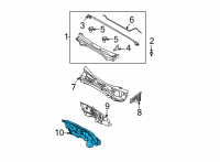 OEM Hyundai Santa Fe Insulator-Dash Panel Diagram - 84124-R5000