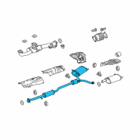 OEM 2014 Honda Crosstour Muffler, Passenger Side Exhuast Diagram - 18307-TP6-A11