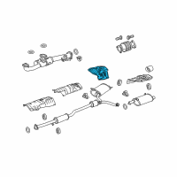 OEM Honda Crosstour Plate, R. Muffler Baffle Diagram - 74654-TP6-A00