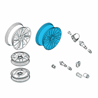 OEM 2021 Lincoln Nautilus Wheel, Alloy Diagram - KA1Z-1007-F