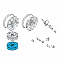 OEM Lincoln Nautilus Wheel, Alloy Diagram - FA1Z-1007-A