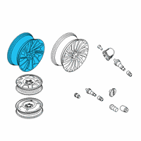 OEM Lincoln Nautilus Wheel, Alloy Diagram - KA1Z-1007-E