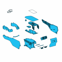 OEM 2019 Toyota Camry Center Console Diagram - 58810-06670-23