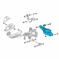 OEM 2021 Lexus ES350 Rear Suspension Control Arm Assembly Diagram - 48730-06120