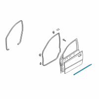 OEM Chevrolet Aveo Belt Weatherstrip Diagram - 96801086