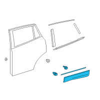 OEM 2018 Toyota RAV4 Lower Molding Diagram - 75078-0R040