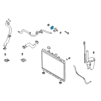 OEM 2001 Kia Sephia Gasket-THERMOSTAT Diagram - 0K24715173A