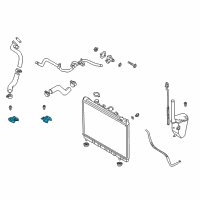 OEM 2002 Kia Rio Bracket Assembly-Radiator Up Diagram - 0K30A15240D