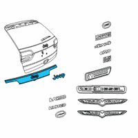 OEM Jeep Grand Cherokee APPLIQUE-License Lamp Diagram - 1WD54GW7AF