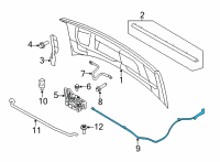 OEM 2022 Ford E-350 Super Duty Release Cable Diagram - 8C2Z-16916-B