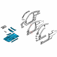 OEM 2009 BMW M6 Floor Panel Right Diagram - 41-12-7-125-180