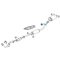 OEM Acura MDX Rubber, Exhaust Mounting Diagram - 18215-STK-A11