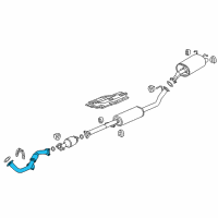 OEM Honda Pipe A, Exhaust Diagram - 18210-T1W-A01