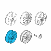 OEM 2021 BMW i3s Disc Wheel Light Alloy Jet Bl.Solenoid.Paint Diagram - 36-11-6-856-898