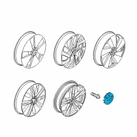 OEM BMW Alloy Wheel Center Cap Diagram - 36-13-6-852-052