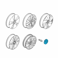 OEM BMW M5 Alloy Wheel Center Cap Diagram - 36-13-6-852-052