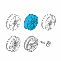 OEM 2015 BMW i3 Disc Wheel Light Alloy Jet Bl.Solenoid.Paint Diagram - 36-11-6-856-895