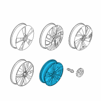 OEM 2021 BMW i3 Disc Wheel Light Alloy Jet Bl.Solenoid.Paint Diagram - 36-11-6-852-081