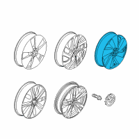 OEM 2016 BMW i3 Disc Wheel Light Alloy Jet Bl.Solenoid.Paint Diagram - 36-11-6-852-056